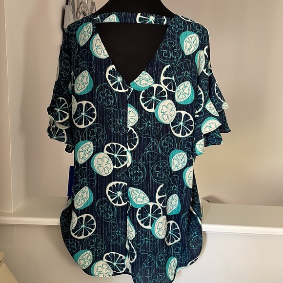 Apt. 9 Blouse V-Neck Front and Back Size XL - Picture 6 of 12